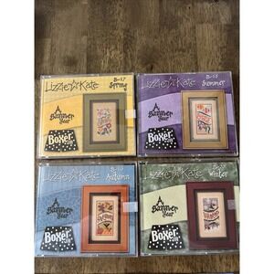 Lizzie Kate A Banner Year Cross Stitch Kits Spring Summer Autumn Winter 4 New